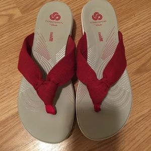 Clark Ortho Red Flip Flops